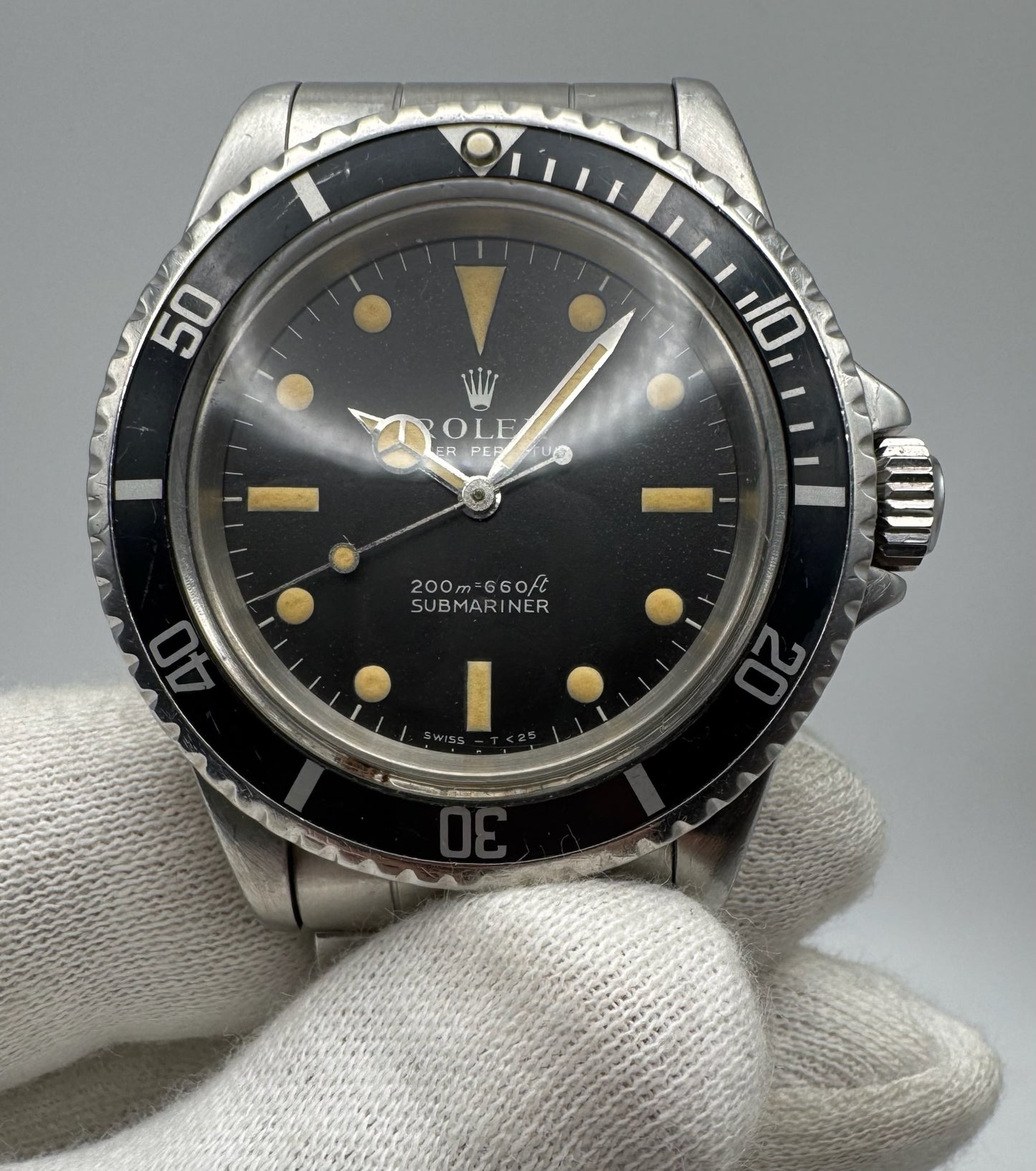 Rolex Submariner No Date 5513 Full Steel “Meters First” Zinc Sulfide Heavy Patina 1967 (Serviced)