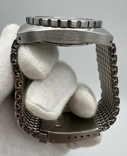 Omega Seamaster Baby Ploprof Full Steel Mesh Bracelet Yellow Patina (Unpolished/Serviced)