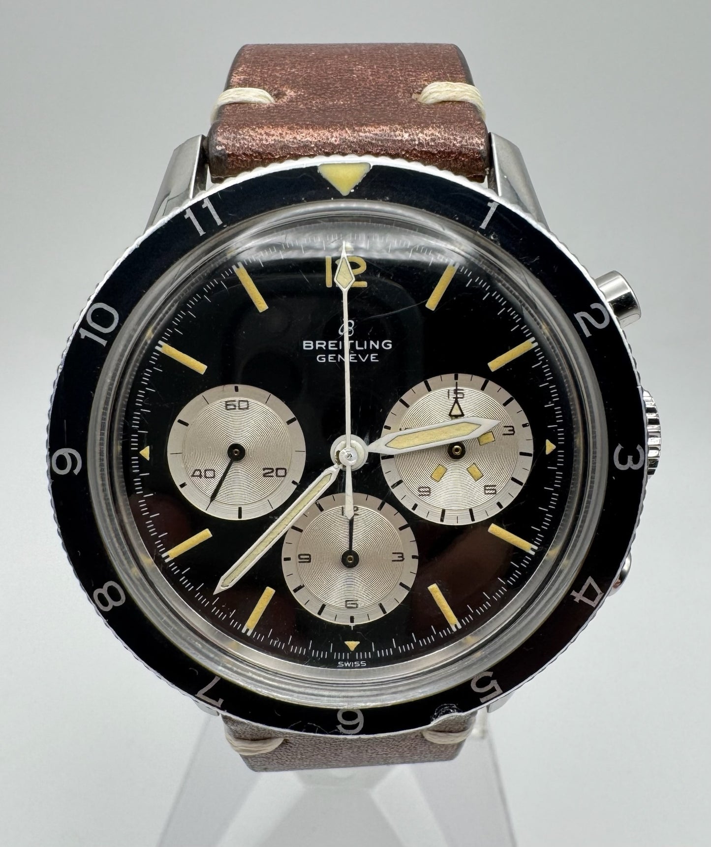 Breitling Co-Pilot Steel 42 Chronograph Yellow Patina (Serviced)