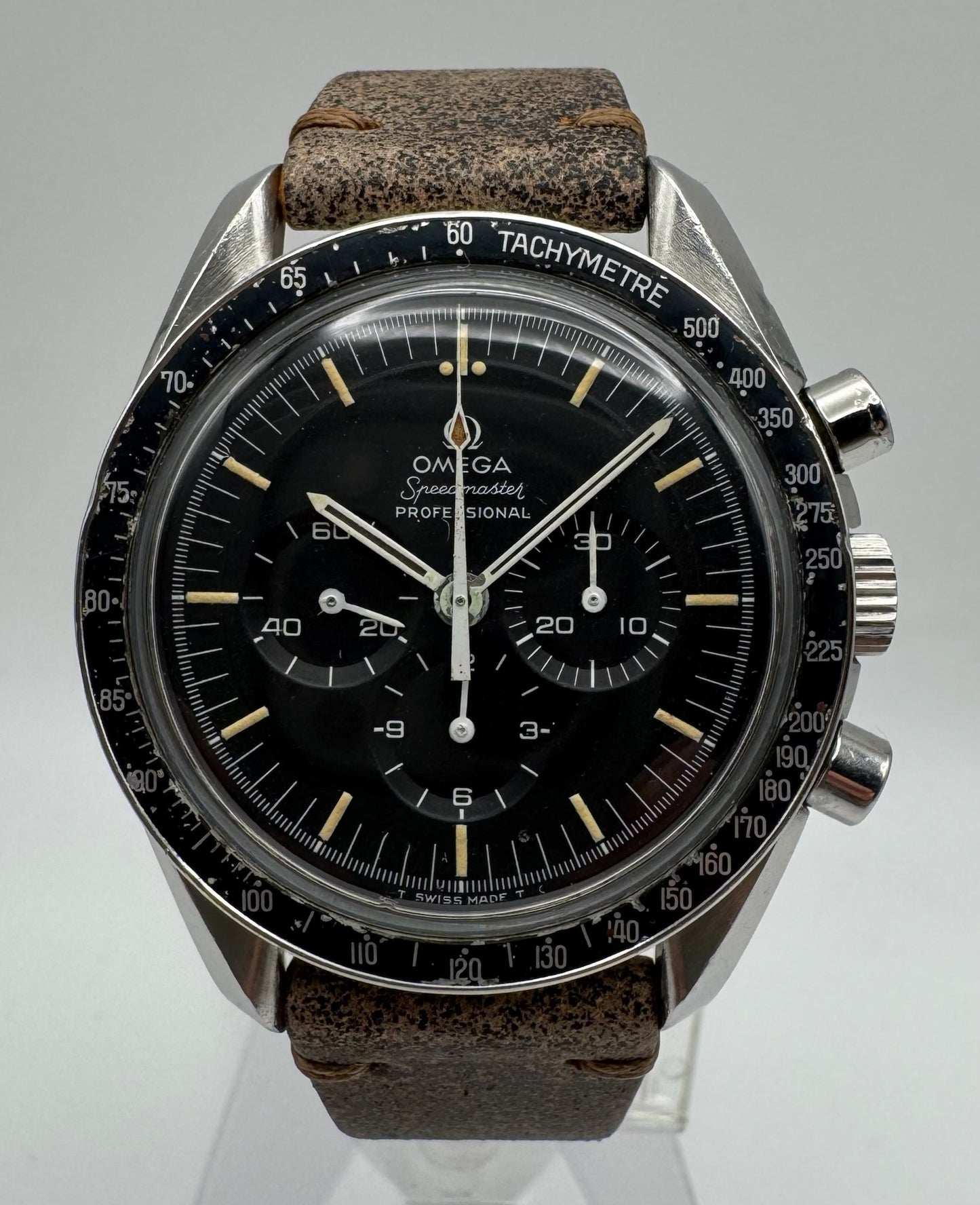 Omega Speedmaster Professional Moonwatch Steel Step Dial Yellow Patina 1969 (Serviced)
