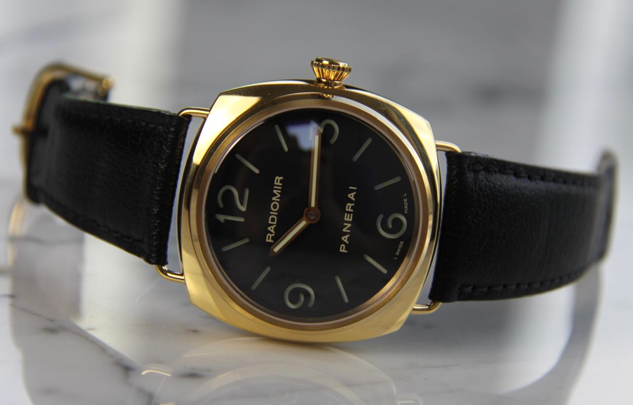 Panerai Radiomir Base PAM231 Rose Gold 45 Black Dial 2010 (Full-Set/Unpolished)