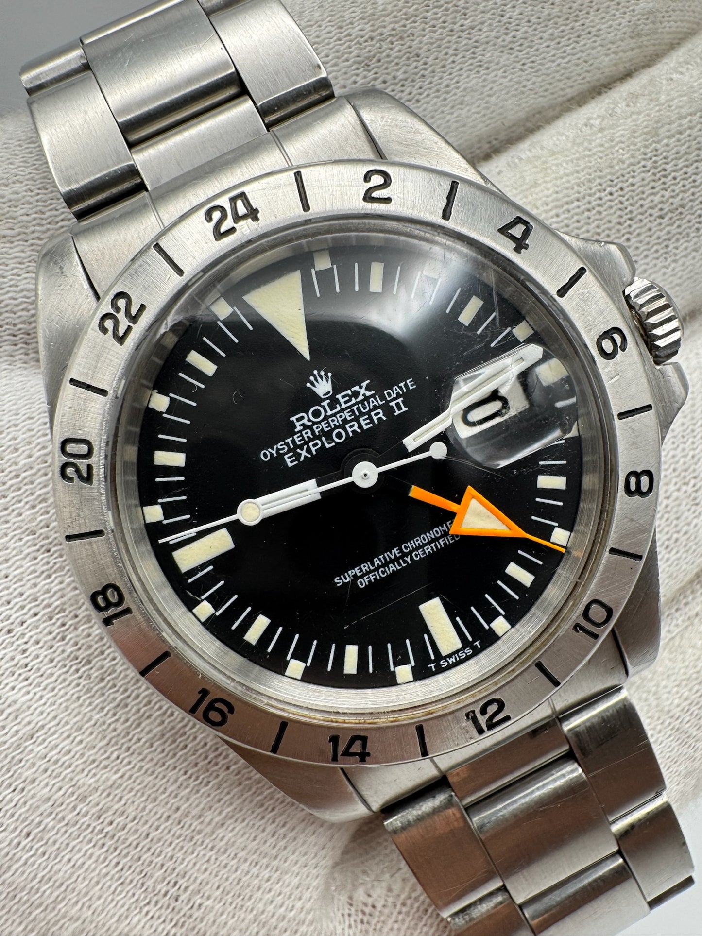Rolex Explorer II 1655 Steve McQueen Full Steel Yellow Patina MK2 1973 (Full-Set)