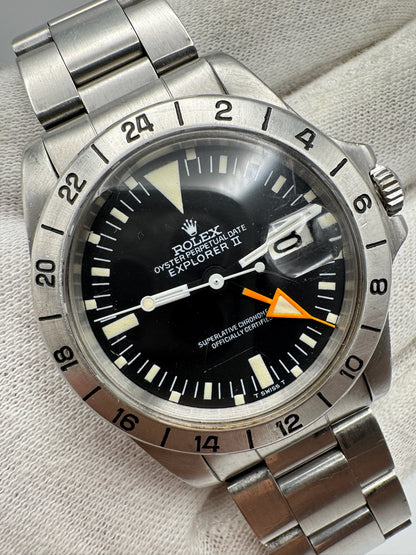 Rolex Explorer II 1655 Steve McQueen Full Steel Yellow Patina MK2 1973 (Full-Set)