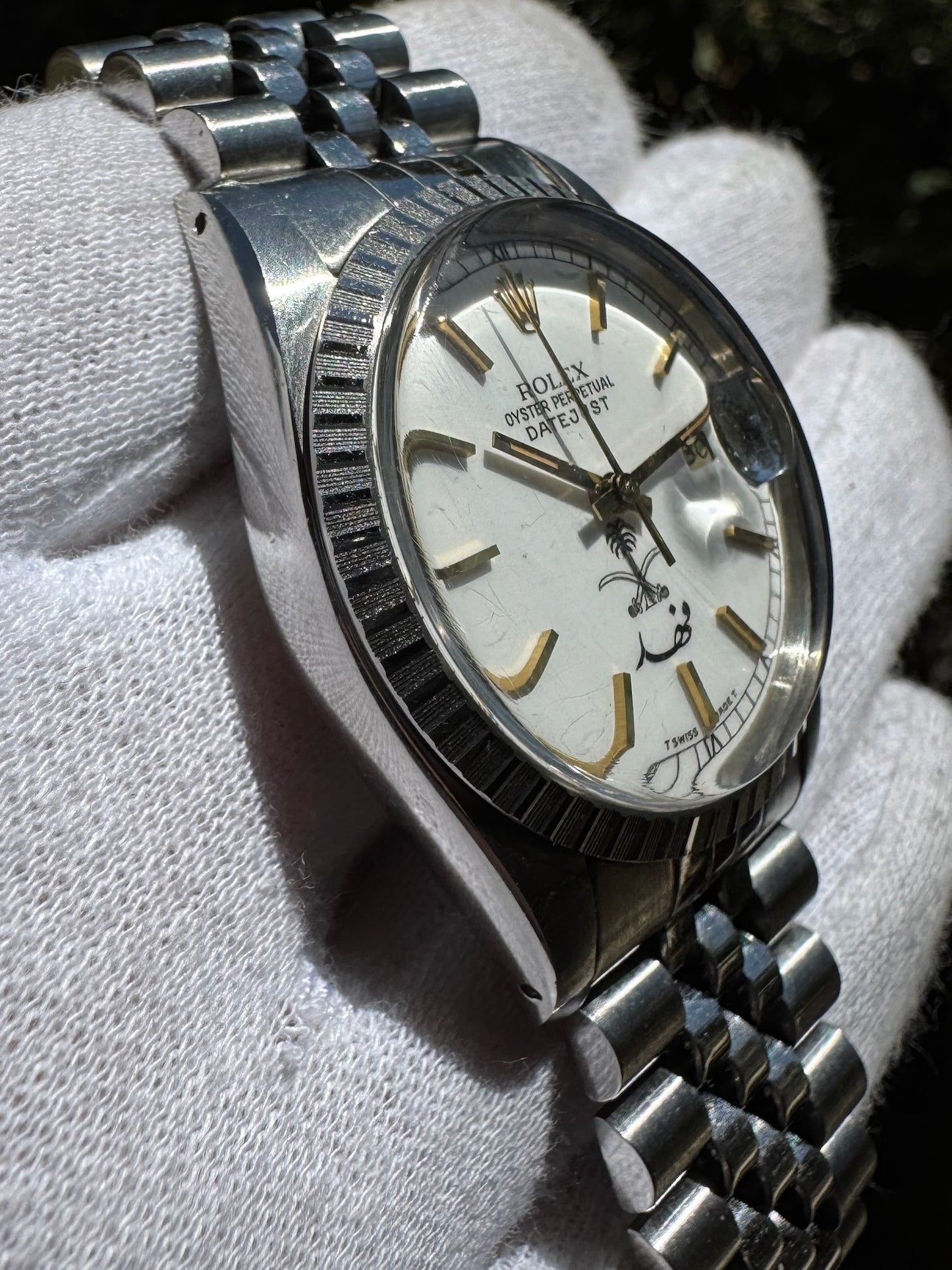 Rolex Datejust 36 Full Steel Jubilee White Porcelain Dial KSA Saudi Arabia Fahed 1988 (Full-Set/Unpolished)