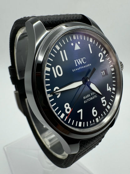 IWC Pilot Mark XVIII Black Ceramic Blue Dial Limited 1500 Pcs (Full-Set)