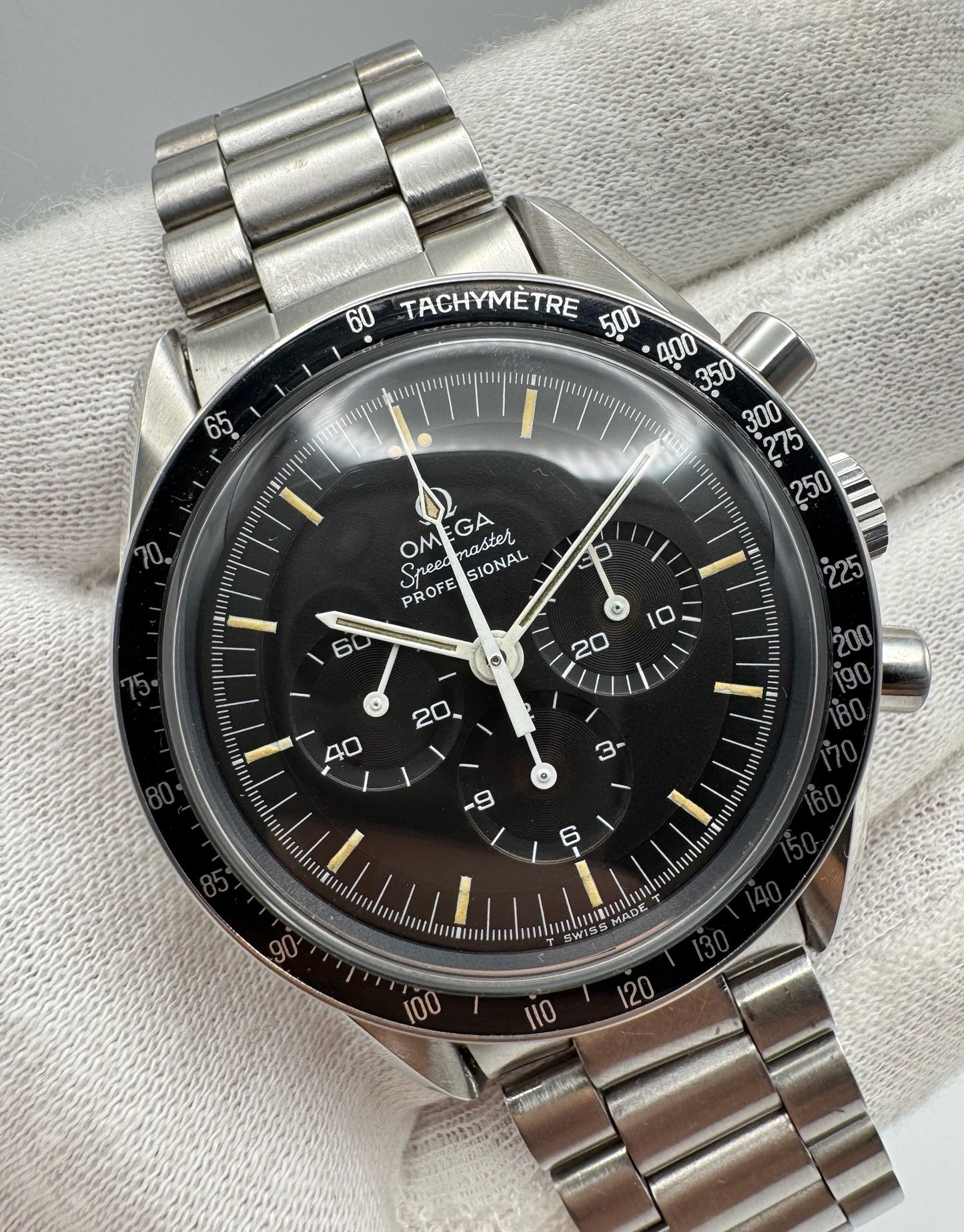 Omega Speedmaster Professional Moonwatch Full Steel Tritium Nice Patina Top Condition 1969