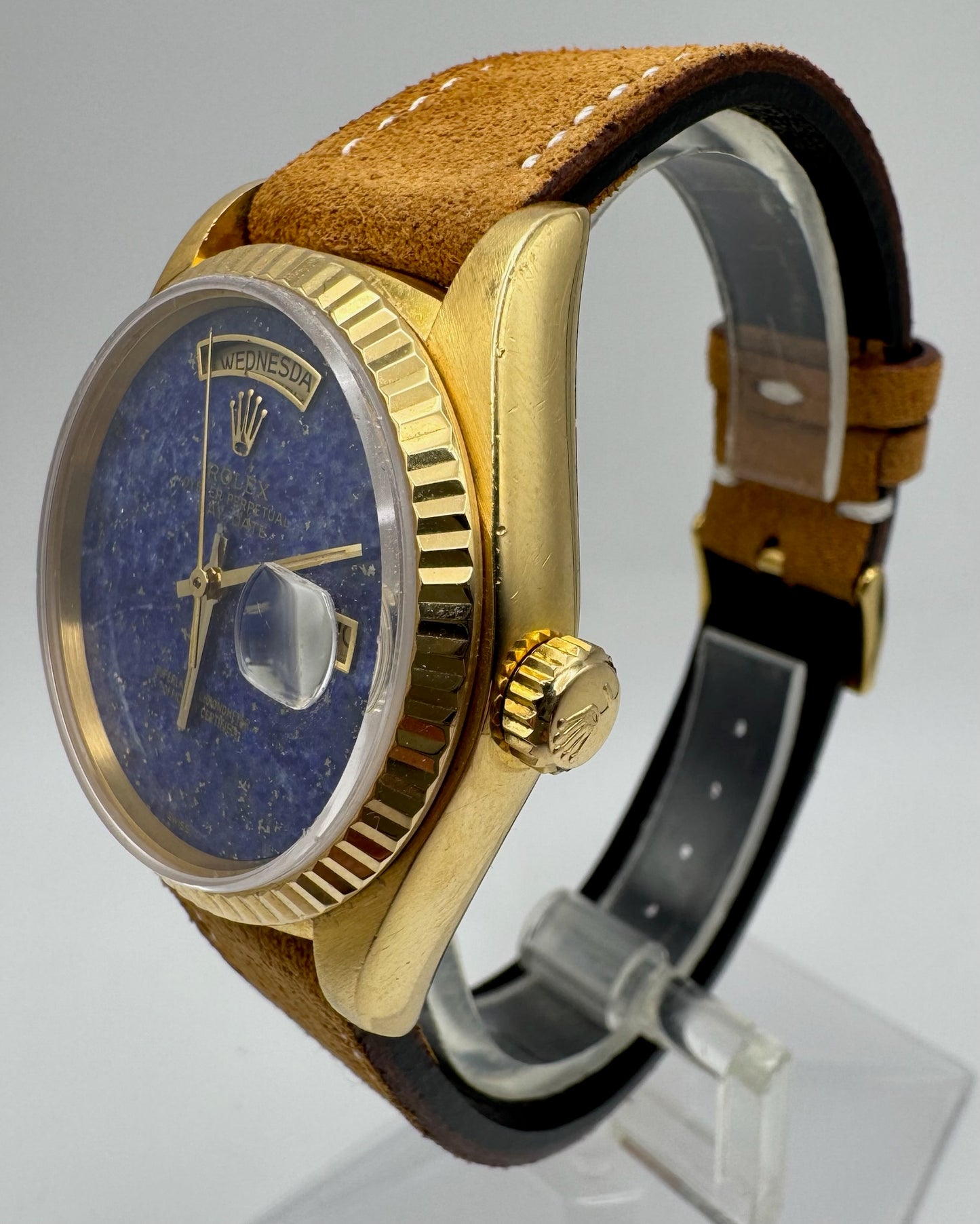 Rolex Day-Date 36 Yellow Gold Real Lapis Lazuli Aftermarket Dial 1979 (Serviced)