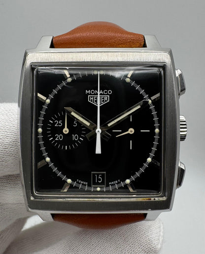 TAG Heuer Monaco Chronograph Steel Black Tritium Dial Limited Edition 5000pcs (Unpolished)