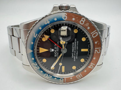 Rolex GMT-Master 1675 MK1 Long E Pumpkin Patina Faded Red Back Insert 1968 (Full-Set/Unpolished)