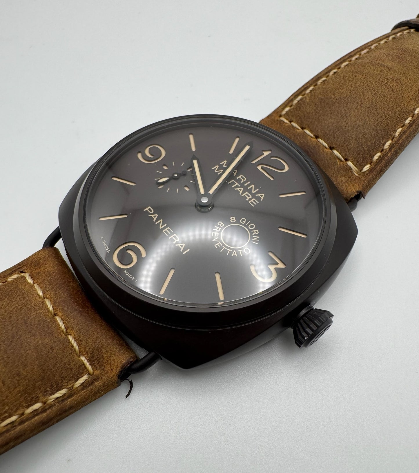 Panerai Radiomir Marina Militare 47 PAM339 Brown Composite Case 8 Days Brown Dial Ltd Edition 1500pcs
