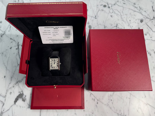 Cartier Tank Solo Steel Large Size Quartz Silver Dial (Full-Set/Unworn)