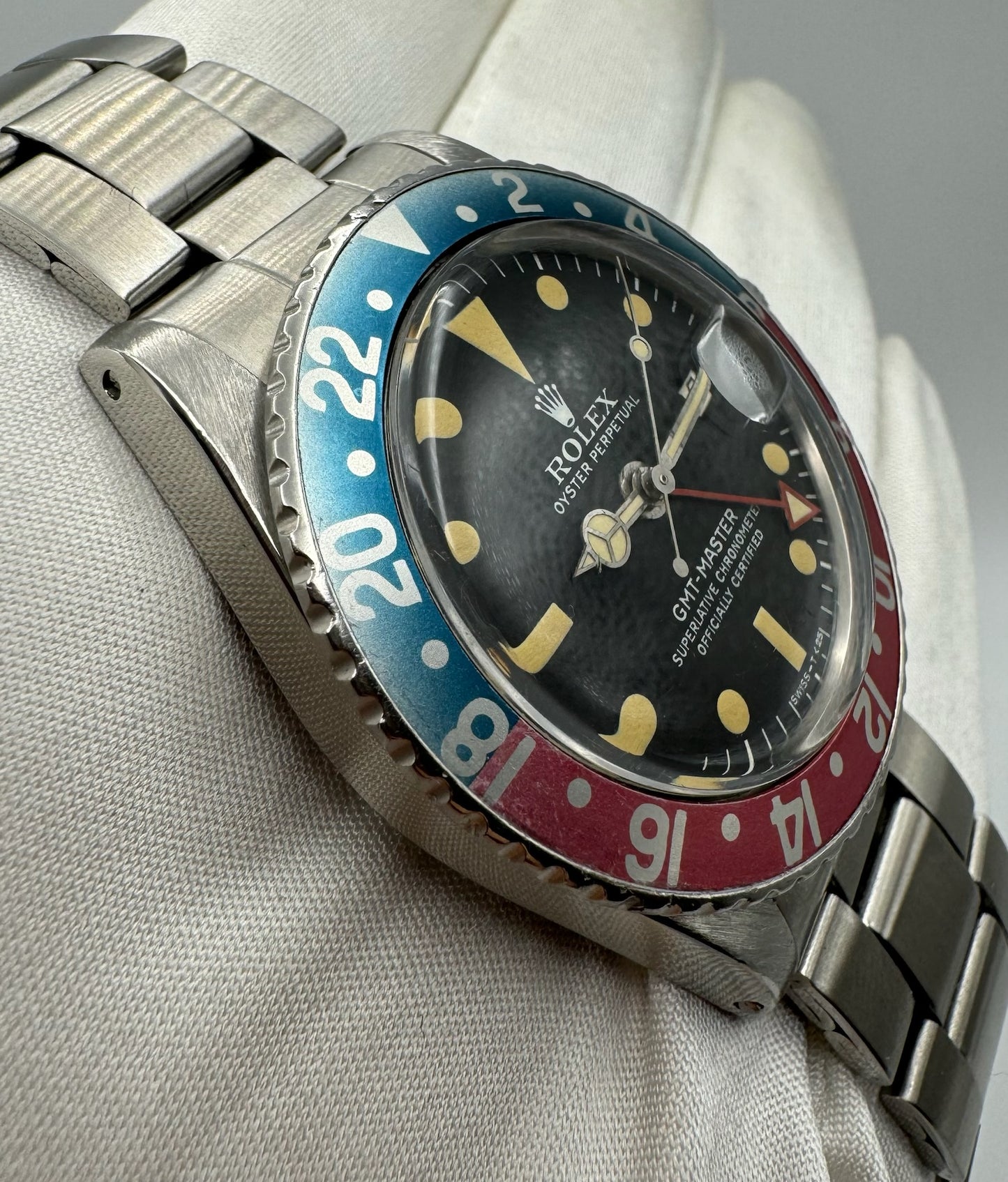 Rolex GMT-Master 1675 Fat Font Red Back Pepsi Insert Mark IV All Red GMT Hand