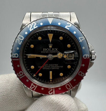 Rolex GMT-Master 1675 PCG Jubilee Glossy Gilt Chapter Ring/Exclamation Point 1960 (Serviced)