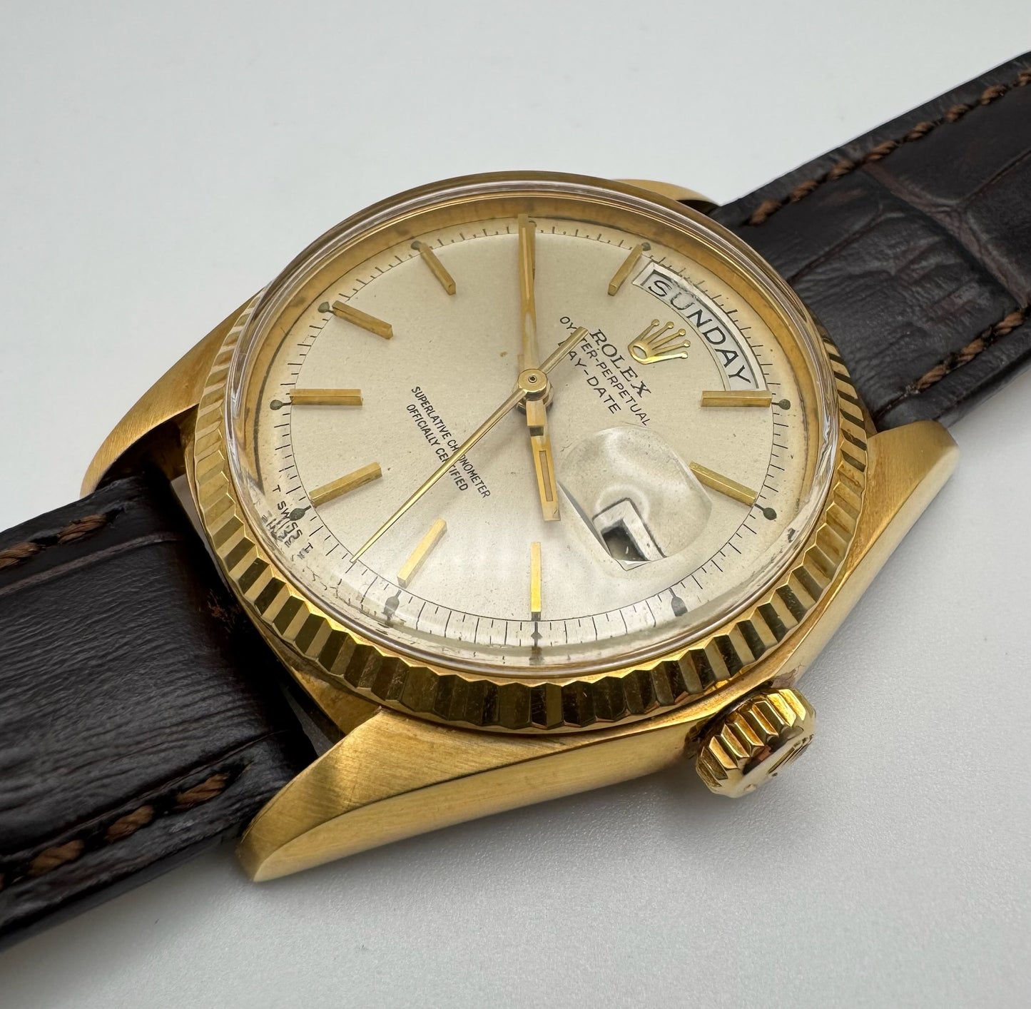 Rolex Day-Date 36 18K Yellow Gold Head Silver Dial 1974 (Serviced)