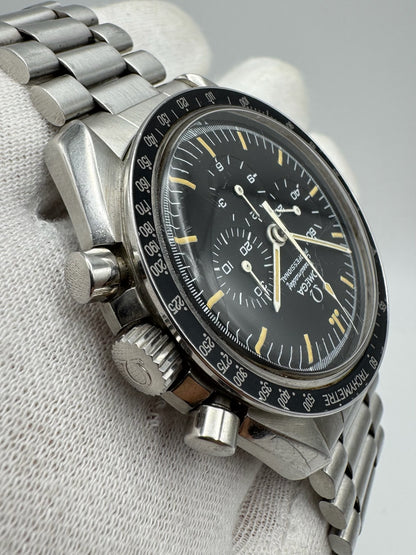 Omega Speedmaster Professional Moonwatch Full Steel Heavy Patina Top Condition 1976