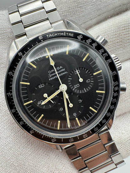 Omega Speedmaster Professional Moonwatch Chronograph Cal. 321 Full Steel Heavy Patina Original Owner 1965 (Unpolished)