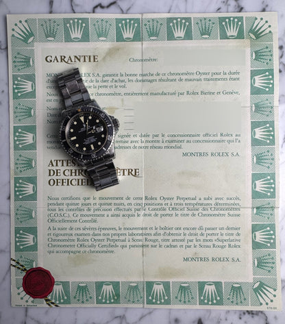 Rolex Submariner Date 16800 Full Steel Matte Dial Ghost Insert Original Owner 1982 (Full-Set/Unpolished/Serviced)