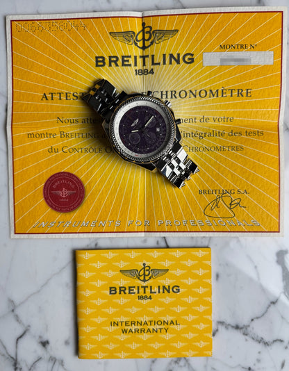 Breitling Bentley Motors For Bentley Motors 30 Seconds Chronograph Purple Dial Extremely Rare (Papers/Serviced)