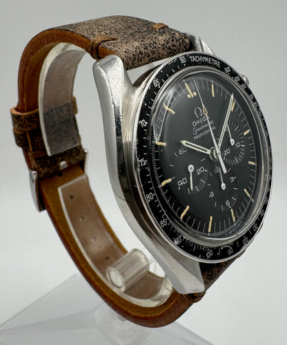Omega Speedmaster Professional Moonwatch Steel Step Dial Yellow Patina 1969 (Serviced)