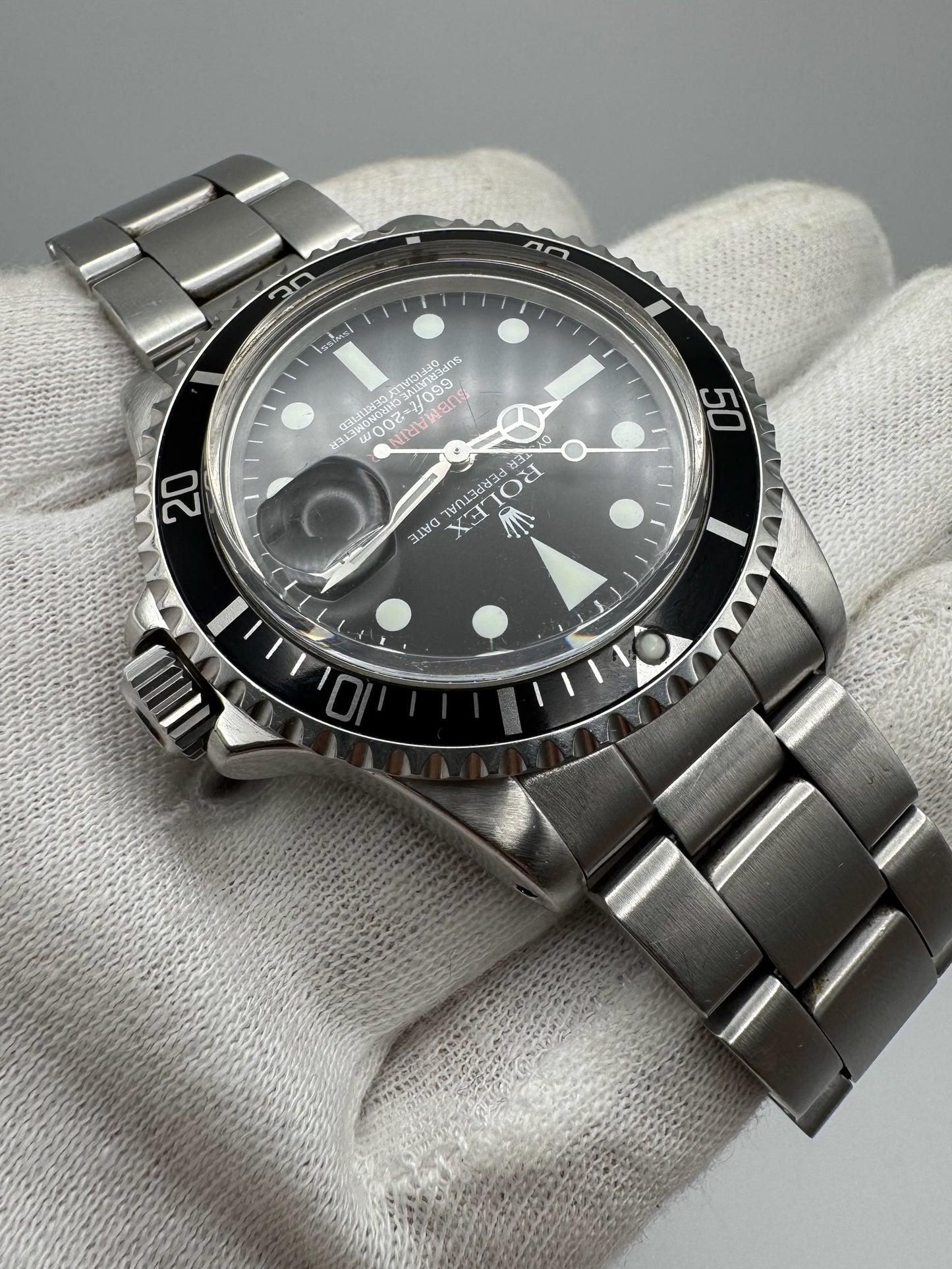 Rolex Submariner Date 1680 Red Very Rare “SWISS” Only Service Dial 1971