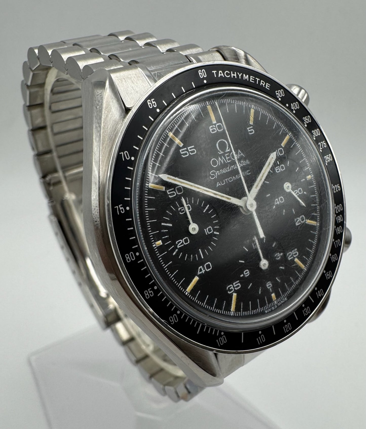 Omega Speedmaster Reduced with Black Tritium Dial (Unpolished)