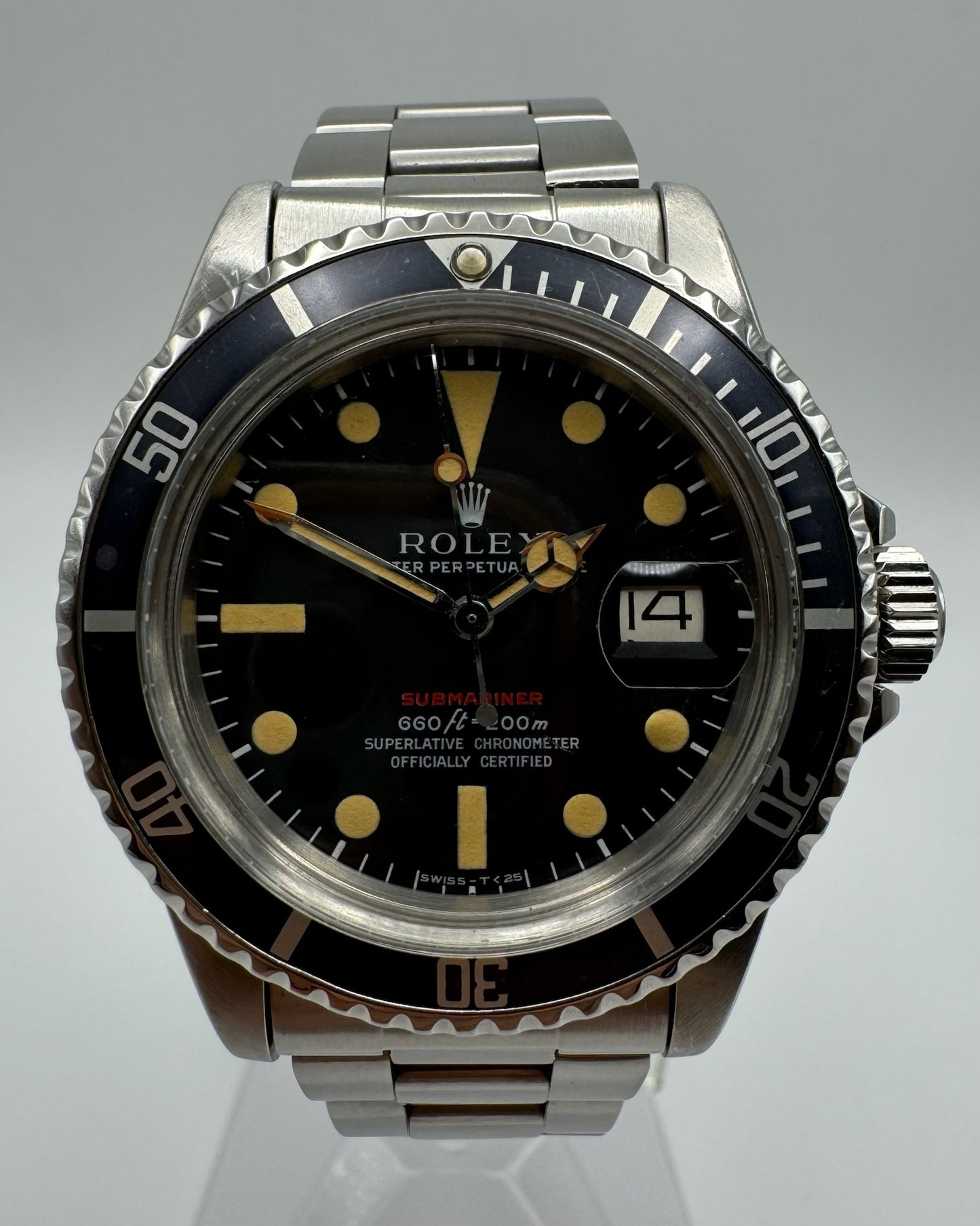 Rolex Submariner 1680 Single Red Crazy Patina Blue Insert (Full-Set)