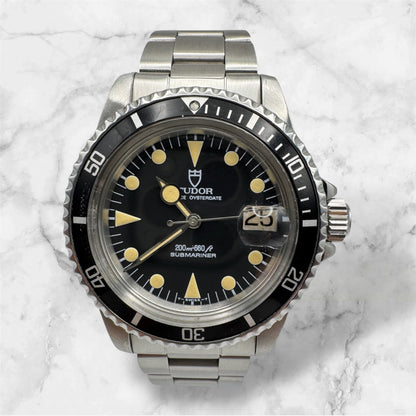 Tudor Submariner 76100 Full Steel Yellow Patina Lollipop Hands