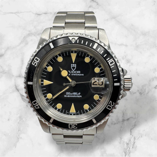 Tudor Submariner 76100 Full Steel Yellow Patina Lollipop Hands
