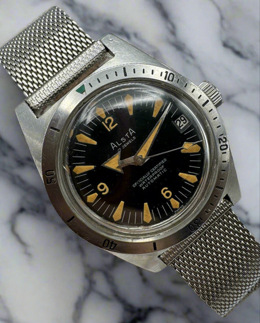 Alsta Vintage Deep Diver with Tritium Dial