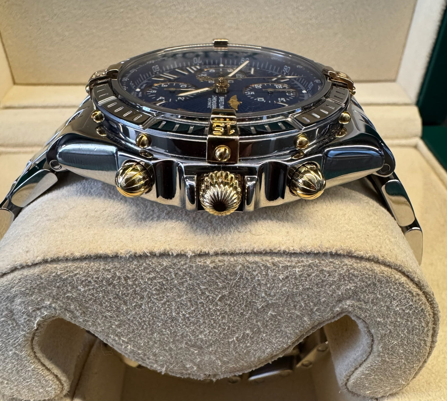 Breitling Crosswind Chronograph Two-Tone Blue Dial (Serviced)