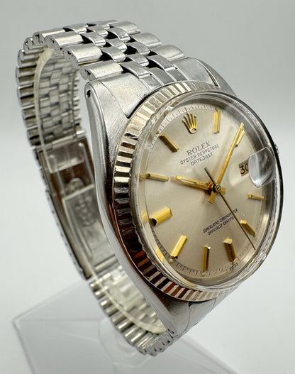 Rolex Datejust 36 Steel White Gold Bezel Silver Dial