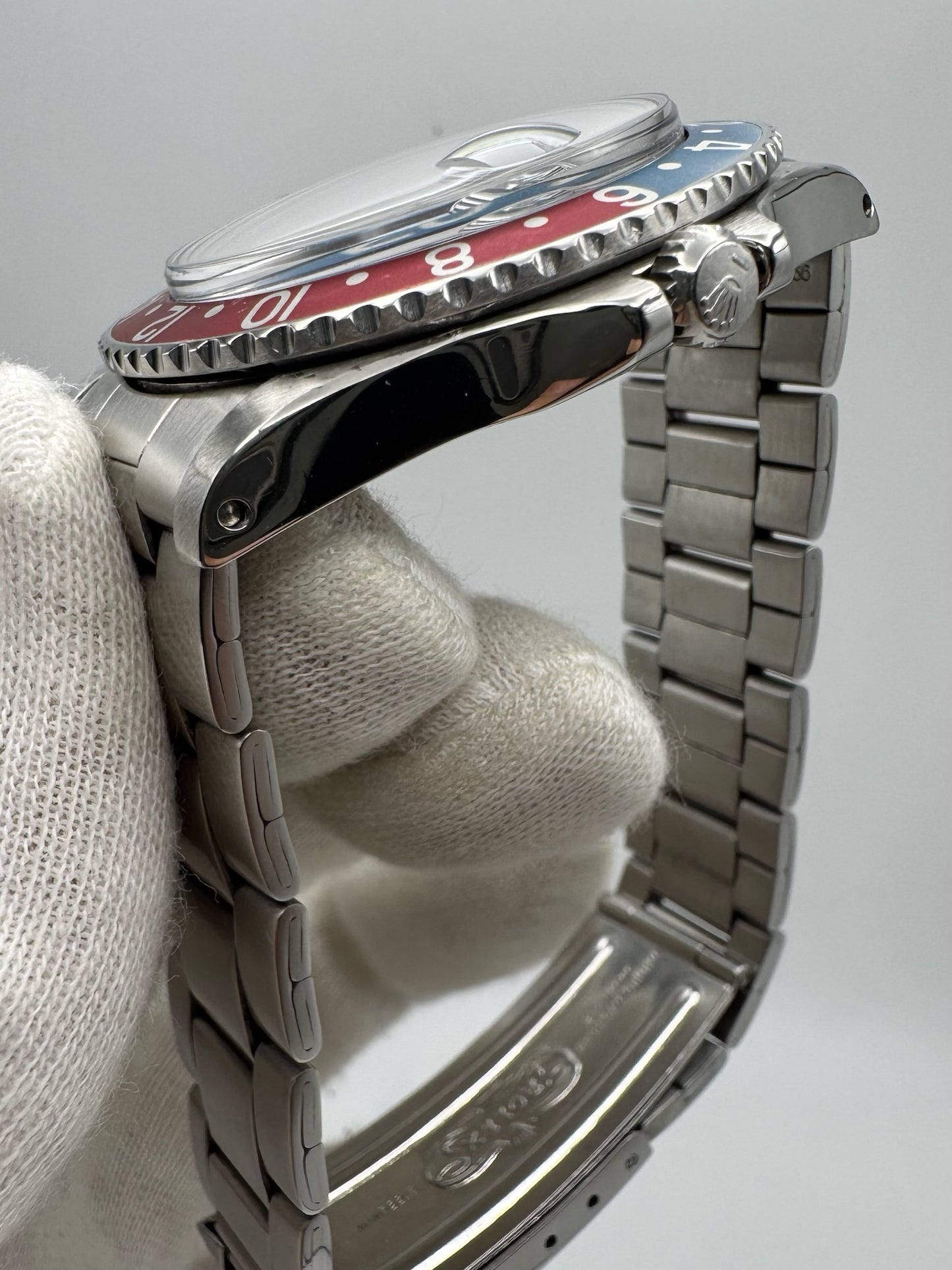 Rolex GMT-Master 1675 MK1 Long E Full Steel Faded Bezel Red Back Insert Heavy Patina Zinc Sulfide 1967 (Serviced)