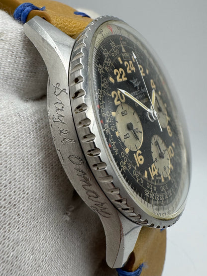 Breitling Navitimer Cosmonaute 809 Steel Heavy Patina Jordanian Military Pilot (Unpolished/Serviced)