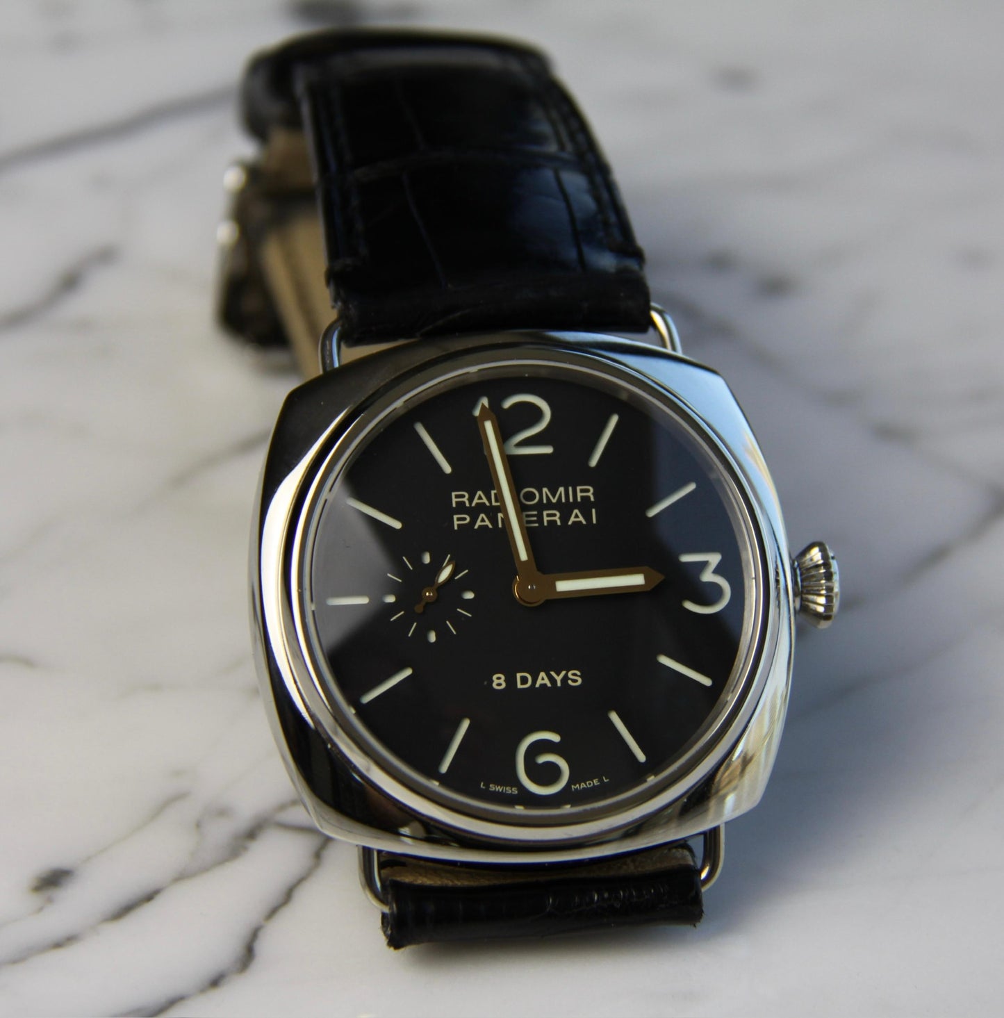 Panerai Radiomir 8 Days PAM190 JLC Movement Black Dial 2006 (Full-Set)