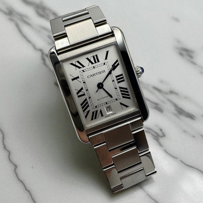 Cartier Tank Solo XL Automatic Full Steel Silver Dial (Mint/Serviced)