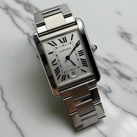 Cartier Tank Solo XL Automatic Full Steel Silver Dial (Mint/Serviced)