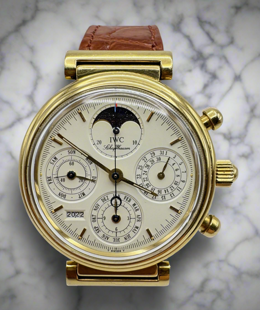 IWC Da Vinci Perpetual Calendar Chronograph Yellow Gold (Full-Set/Unpolished)