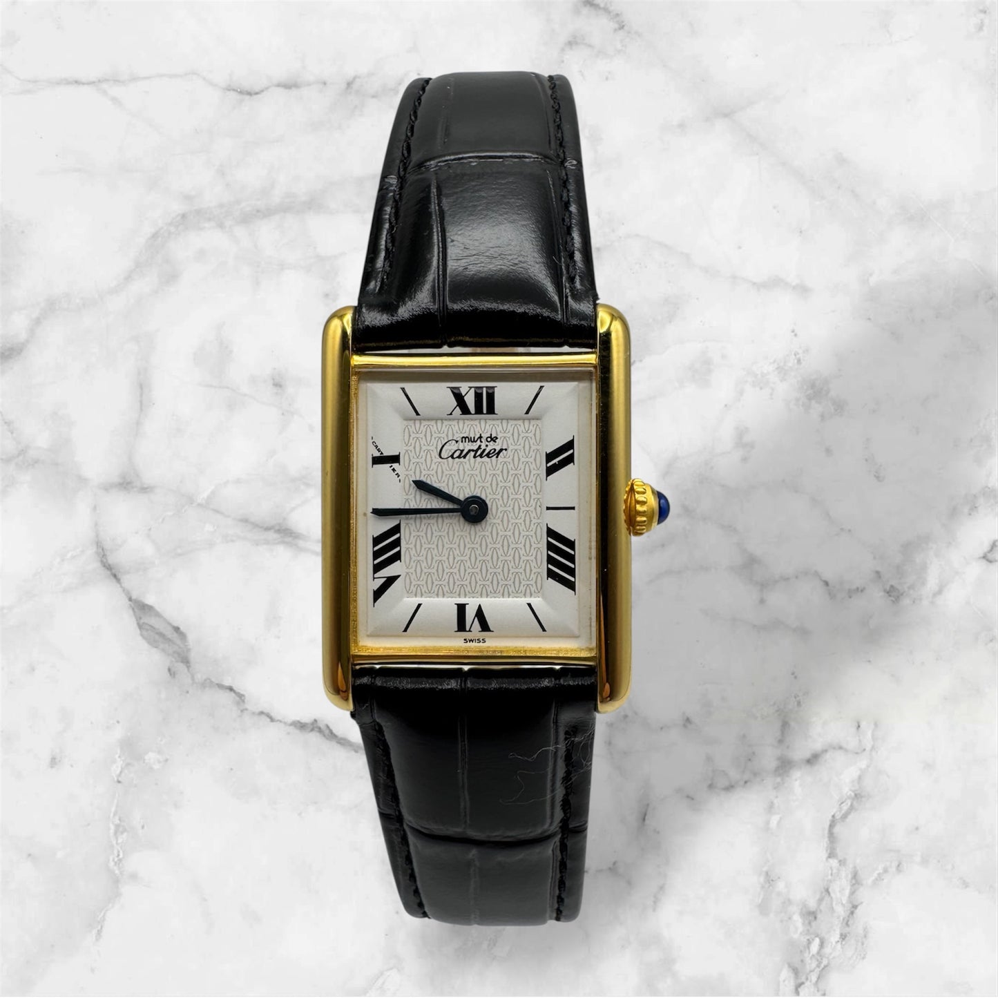 Cartier Tank Vermeil Gold Plated White Dial (Mint)