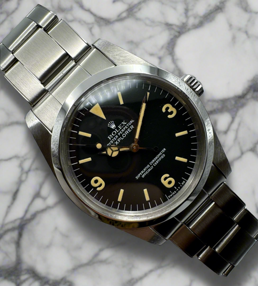 Rolex Explorer 1016 Riveted with Heavy Patina (Box/Serviced)