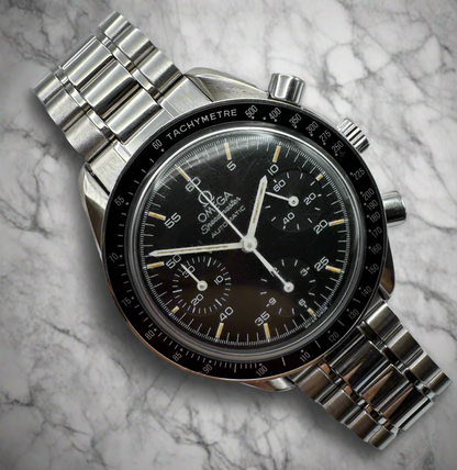 Omega Speedmaster Reduced with Black Tritium Dial (Unpolished)