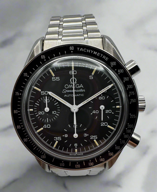 Omega Speedmaster Reduced with Black Tritium Dial (Unpolished)