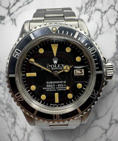 Rolex Submariner 1680 Mark 1 Heavy Patina Blue Insert 1979 (Serviced)