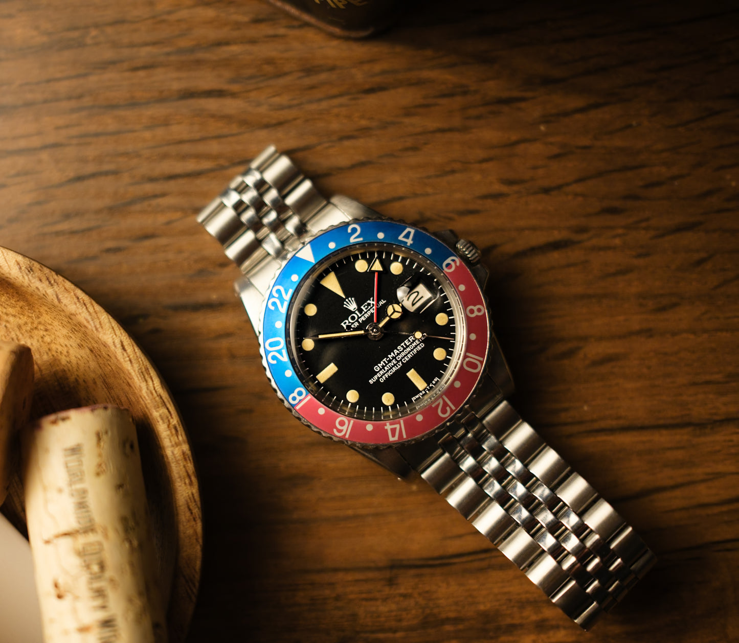 Rolex GMT-Master 1675 Tritium Patina Service Dial 1966