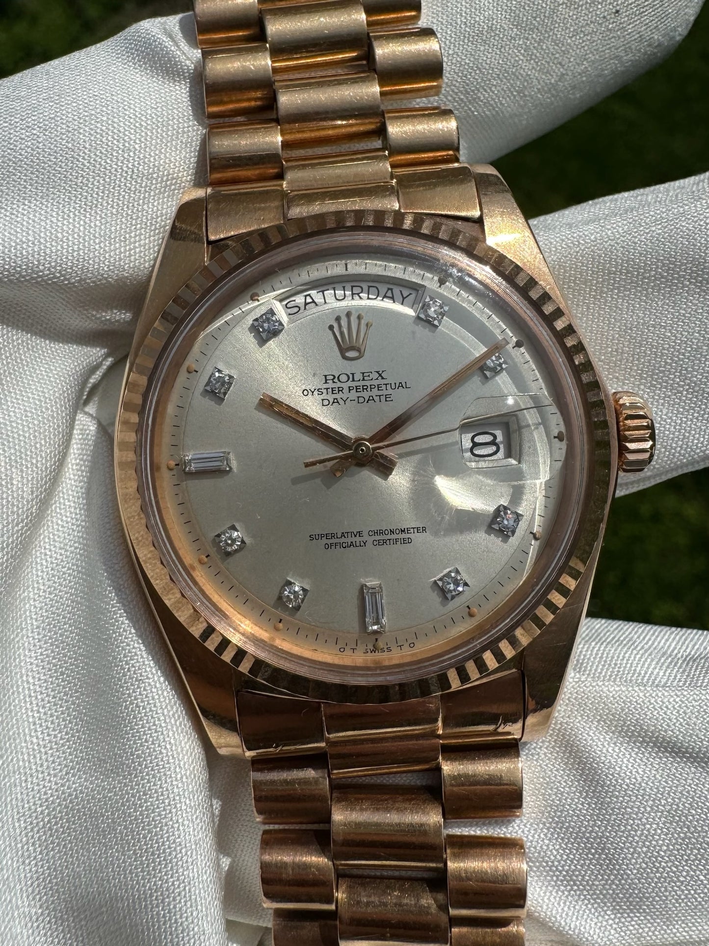 Rolex Day-Date 1803 18K Rose Gold w/ Diamond Dial