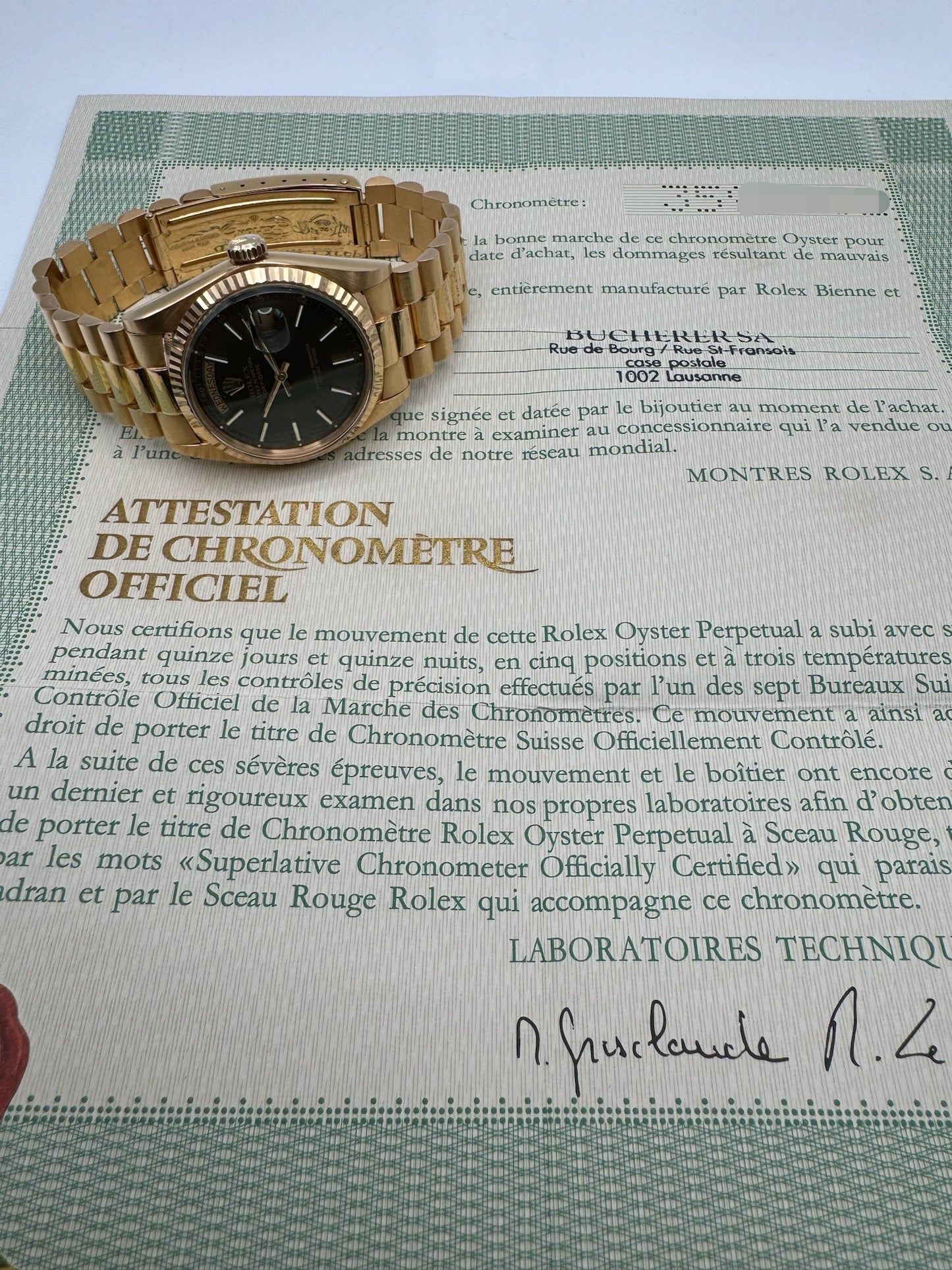 Rolex Day-Date 1803 18K Rose Gold with Brown Dial (Full-Set)