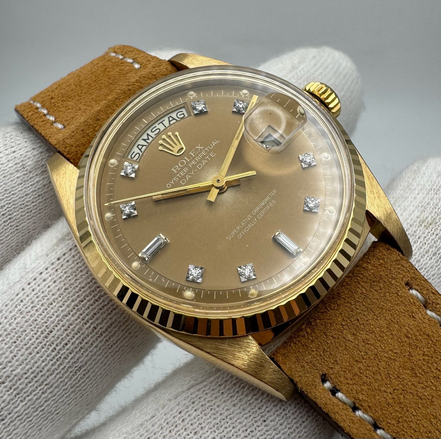Rolex Day-Date 36 1803 OEM Ghost Diamond Dial 1976 Very Rare (Serviced)