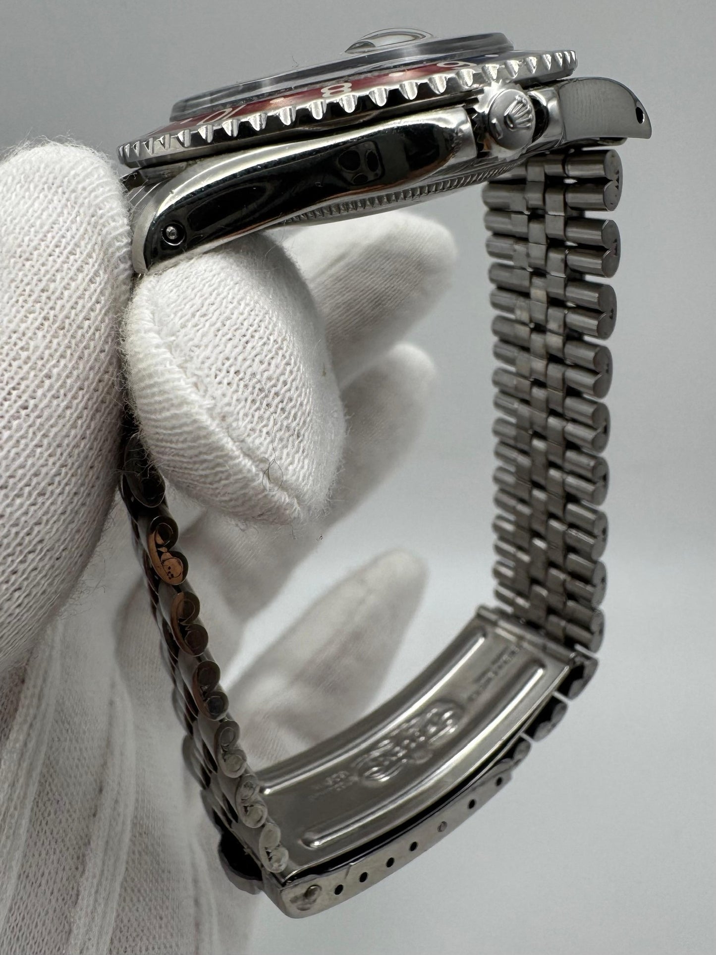 Rolex GMT-Master 1675 MK1 Long E Pepsi Insert Zinc Sulfide Yellow Patina Lume 1968