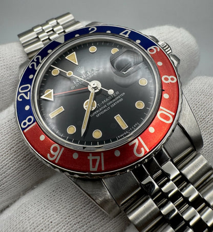 Rolex GMT-Master 16750 Jubilee Pepsi Yellow Patina 1984 (Serviced)