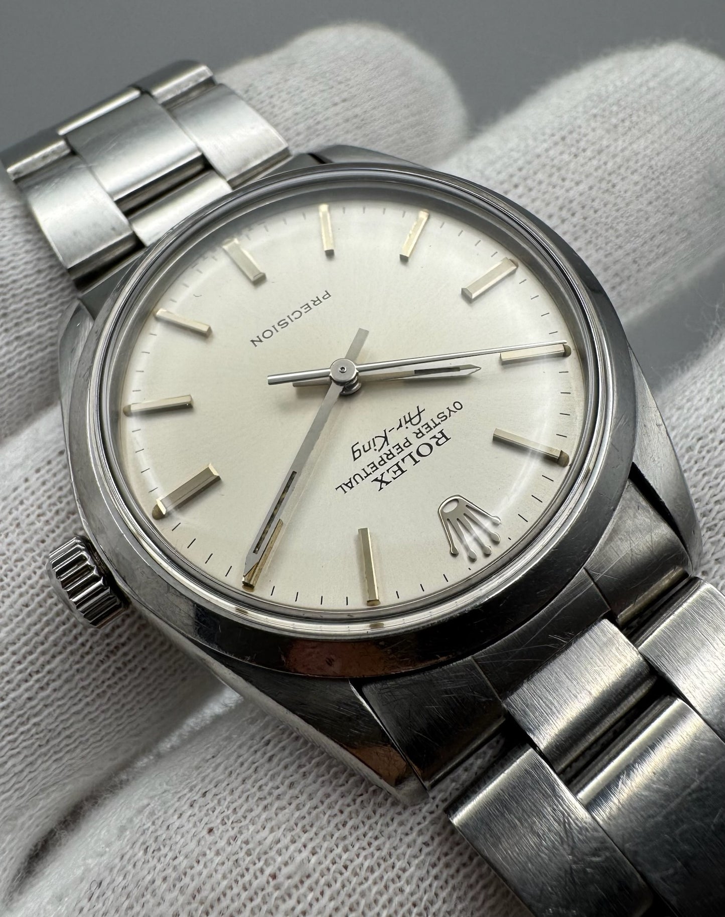 Rolex Air King Silver Dial 1981 (Full-Set/Unpolished/Serviced)