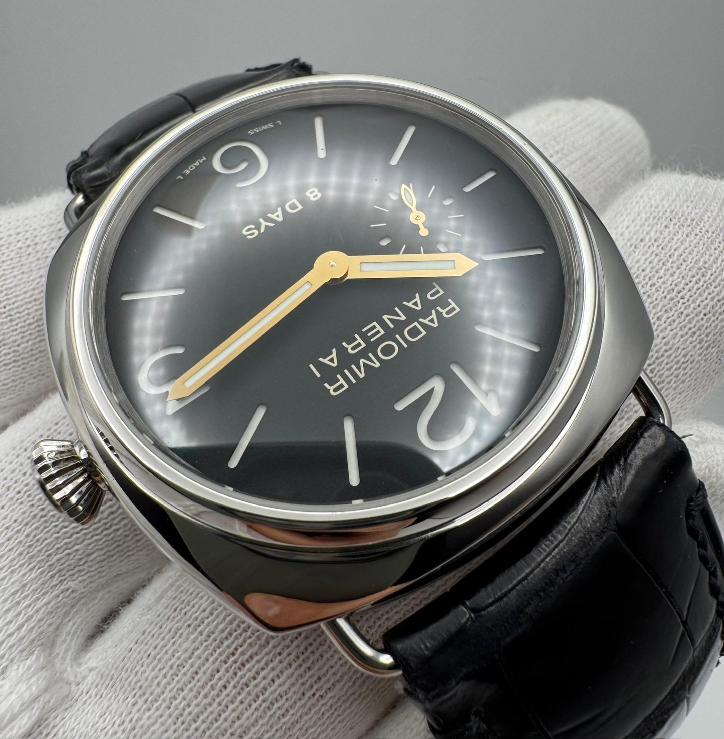 Panerai Radiomir 8 Days PAM190 JLC Movement Black Dial 2006 (Full-Set)